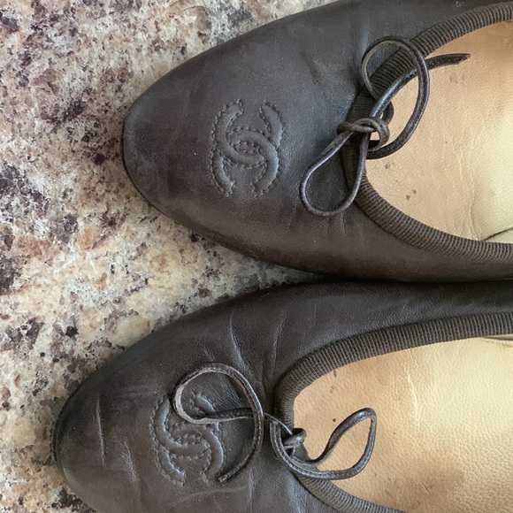 Authentic Chanel Ballet flats. Brown size 9.5 - Picture 6 of 6